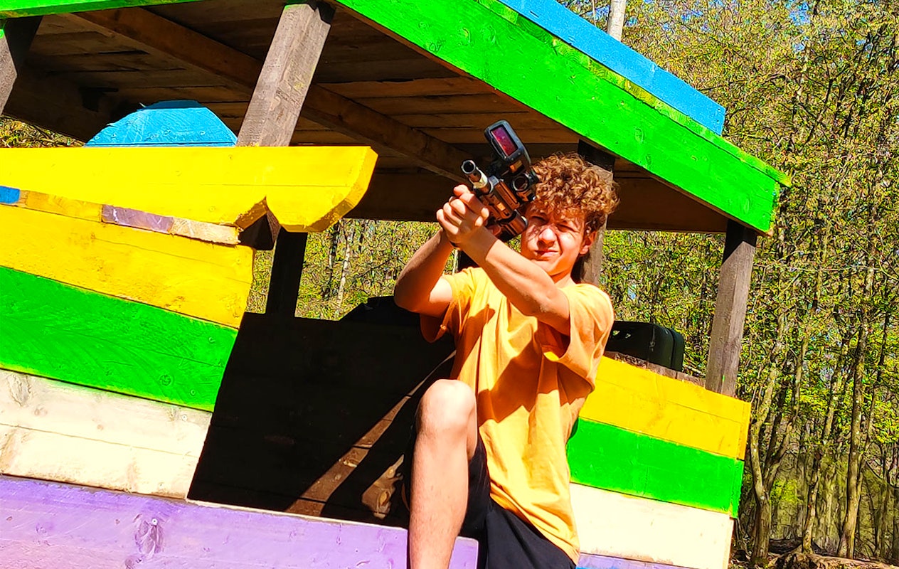 Laser Paintball op een kasteeldomein in België (10p.)