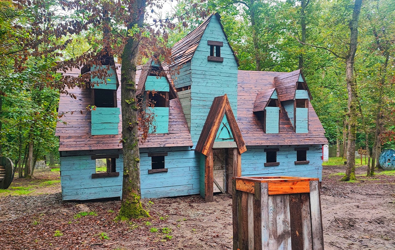 Laser Paintball op een kasteeldomein in België (10p.)