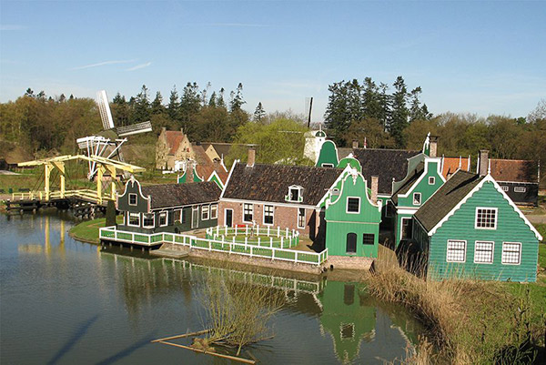 Het buitengedeelte van het Nederlands Openluchtmuseum