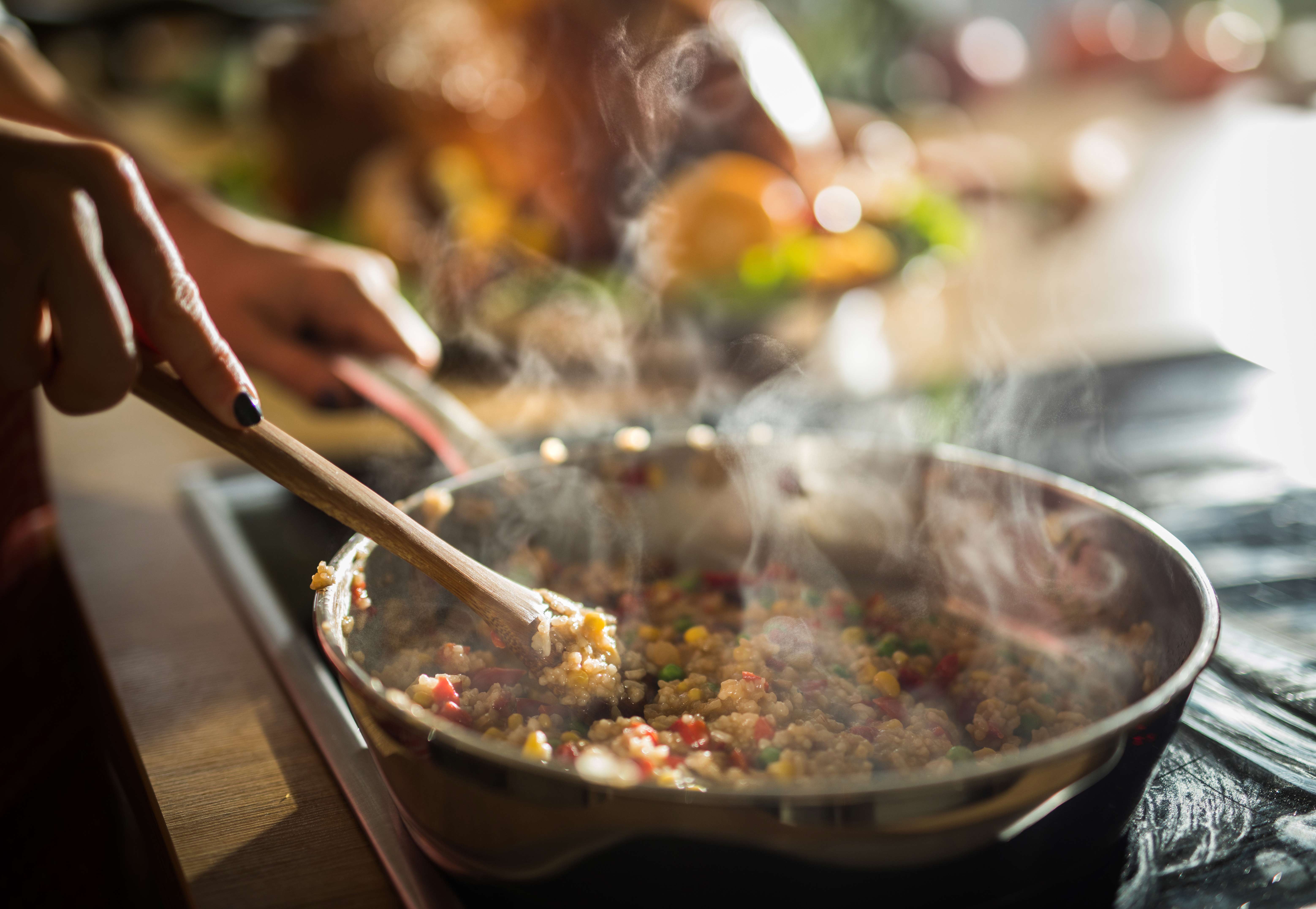 Koken met een hapjespan