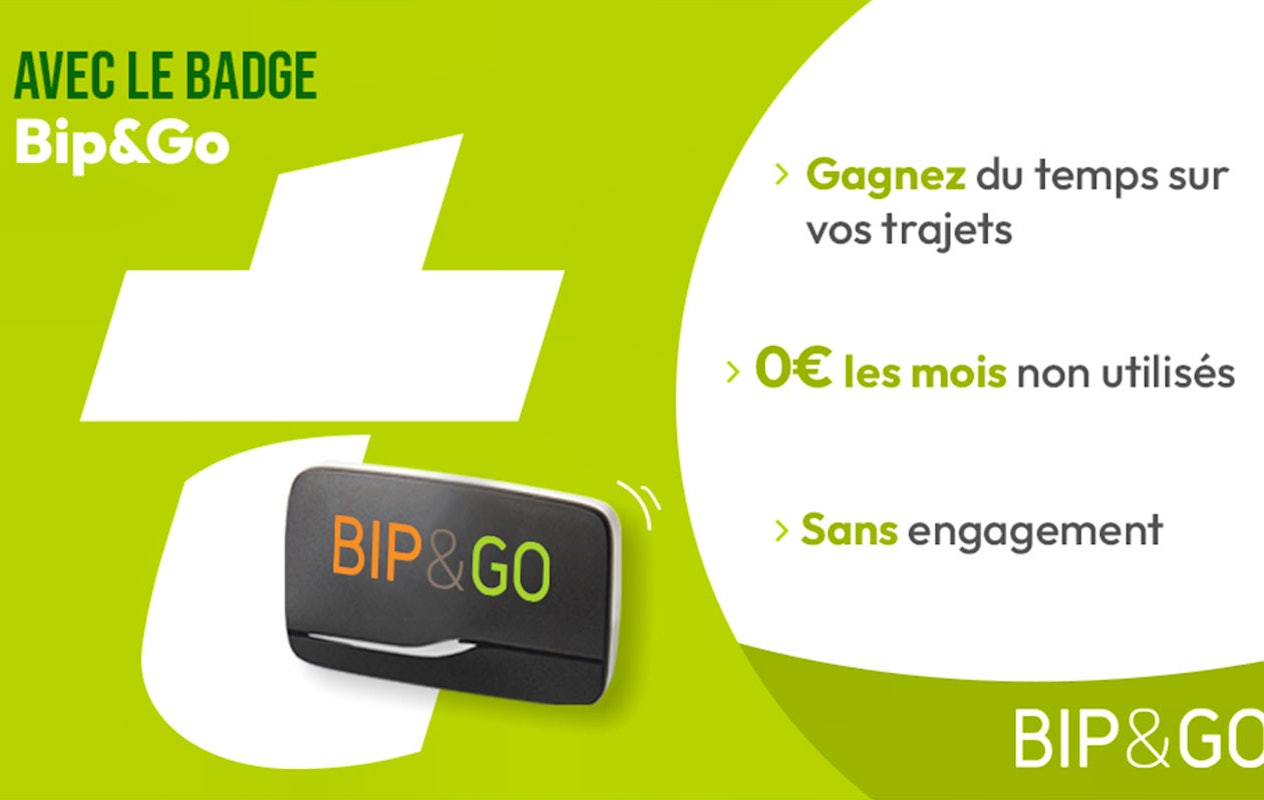 Badge de péage Bip&Go avec abonnement de 6 mois