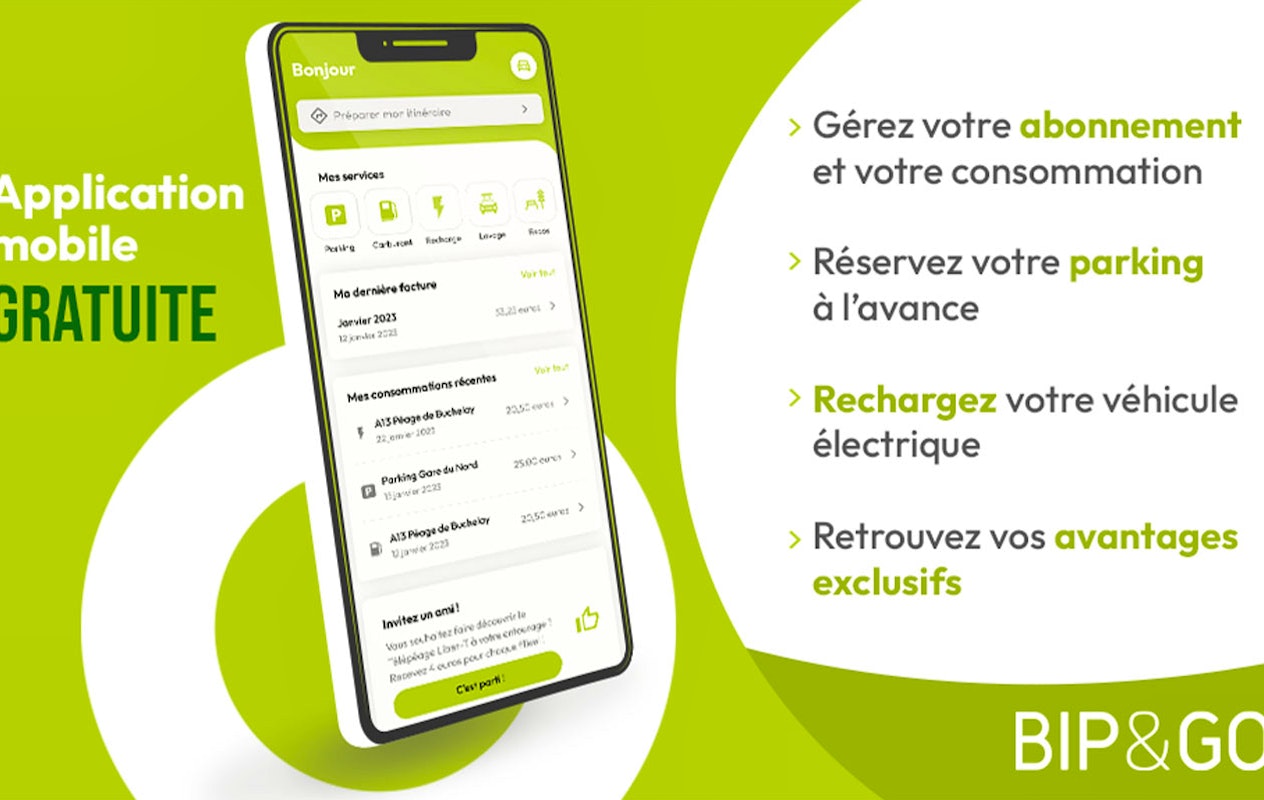 Badge de péage Bip&Go avec abonnement de 6 mois