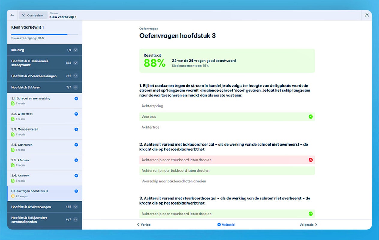 Klein vaarbewijs 1 - leer de theorie online