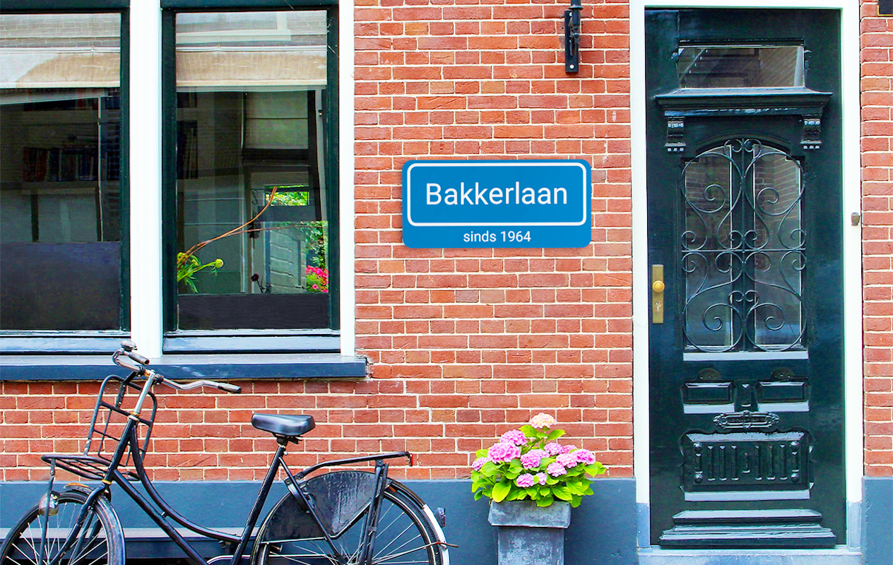 Straatnaambordje met eigen ontwerp (34 x 15 cm)