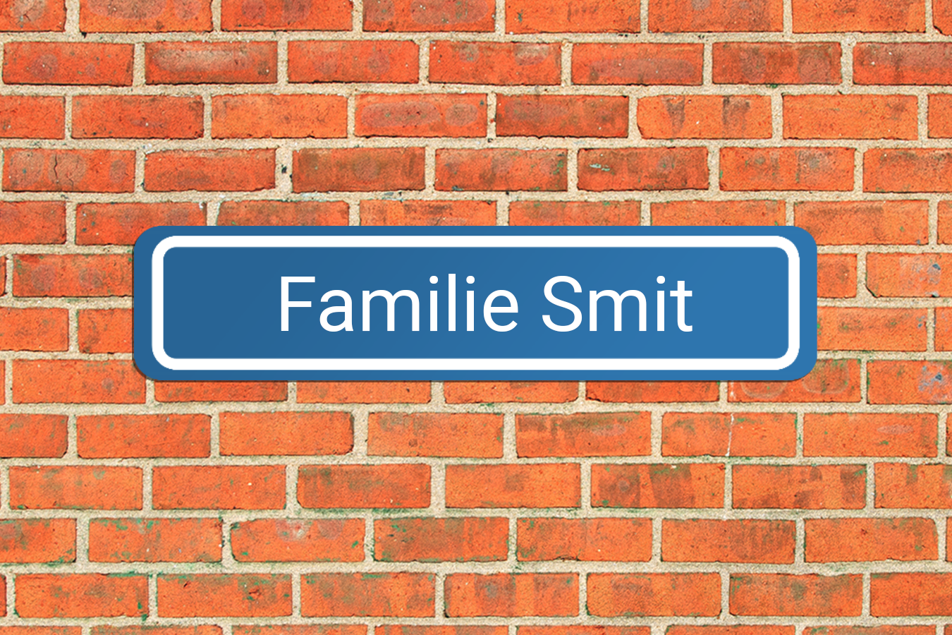 Straatnaambordje met eigen ontwerp (34 x 15 cm)