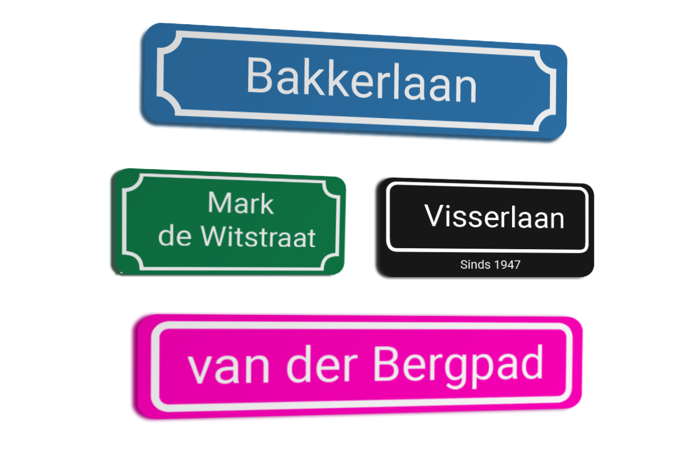 Straatnaambordje met eigen ontwerp (34 x 15 cm)