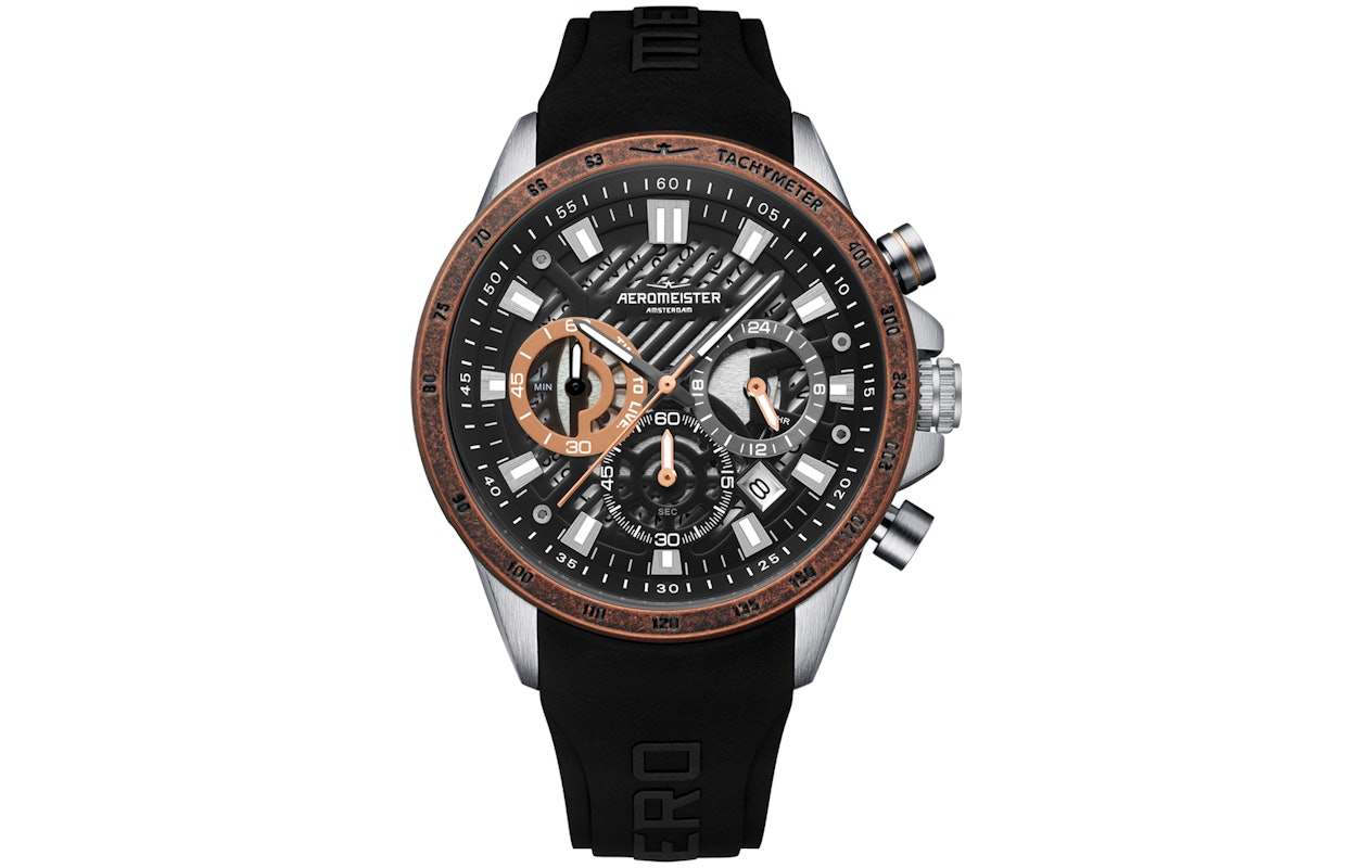Q&Q Herenhorloge siliconen gesp 10 bar zwart analoog kwarts Q&Q Herenhorloge siliconen gesp 10 bar zwart analoog kwarts
