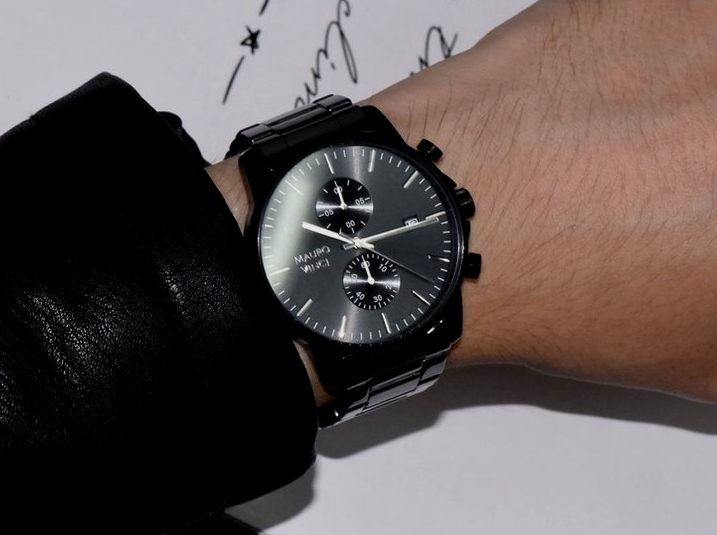 Hora（Schwarz Stein） / DIABLO Horloge zwart Mauro vinci keramisch / staal hybrid | Bepaal zelf