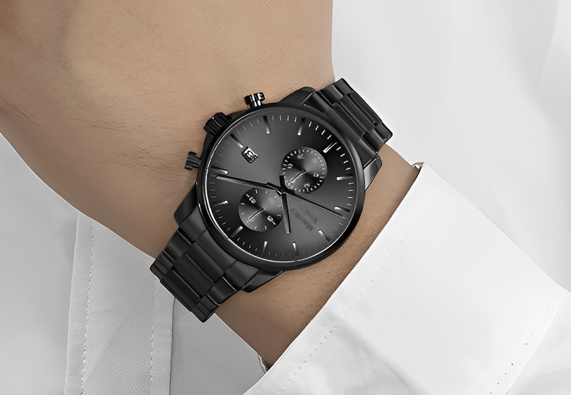 Horloge zwart Mauro vinci keramisch / staal hybrid