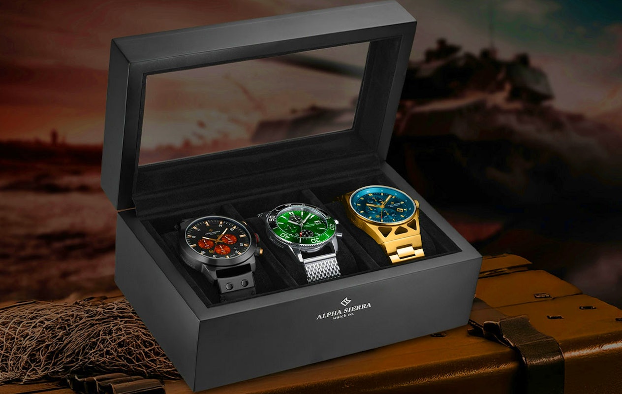 The Three limited collection box Alpha Sierra horloges
