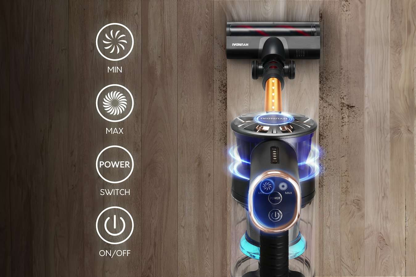 Draadloze steelstofzuiger