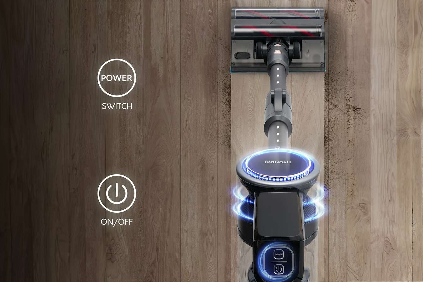 Steelstofzuiger - 120W - Met dweilmodule en knikstang