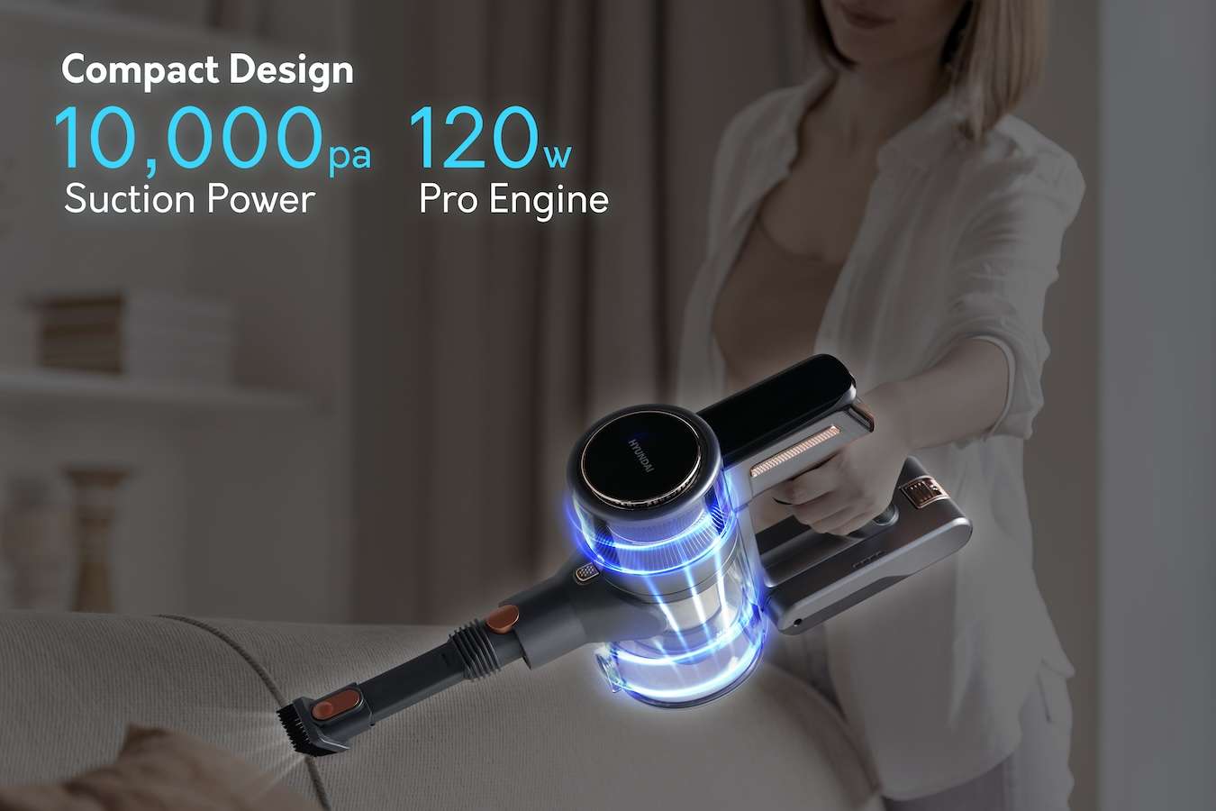 Steelstofzuiger - 120W - Met dweilmodule en knikstang