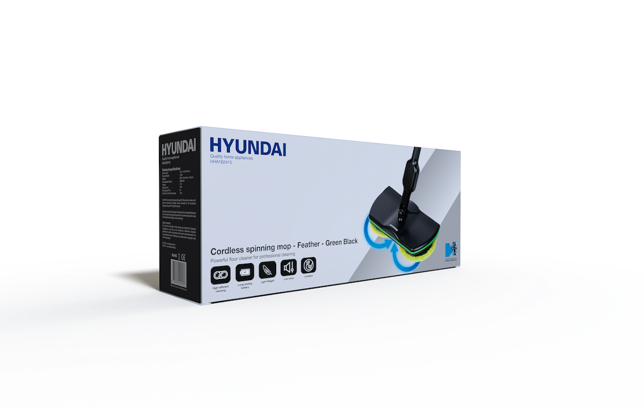 Balai serpillère léger Hyundai avec double tête rotative