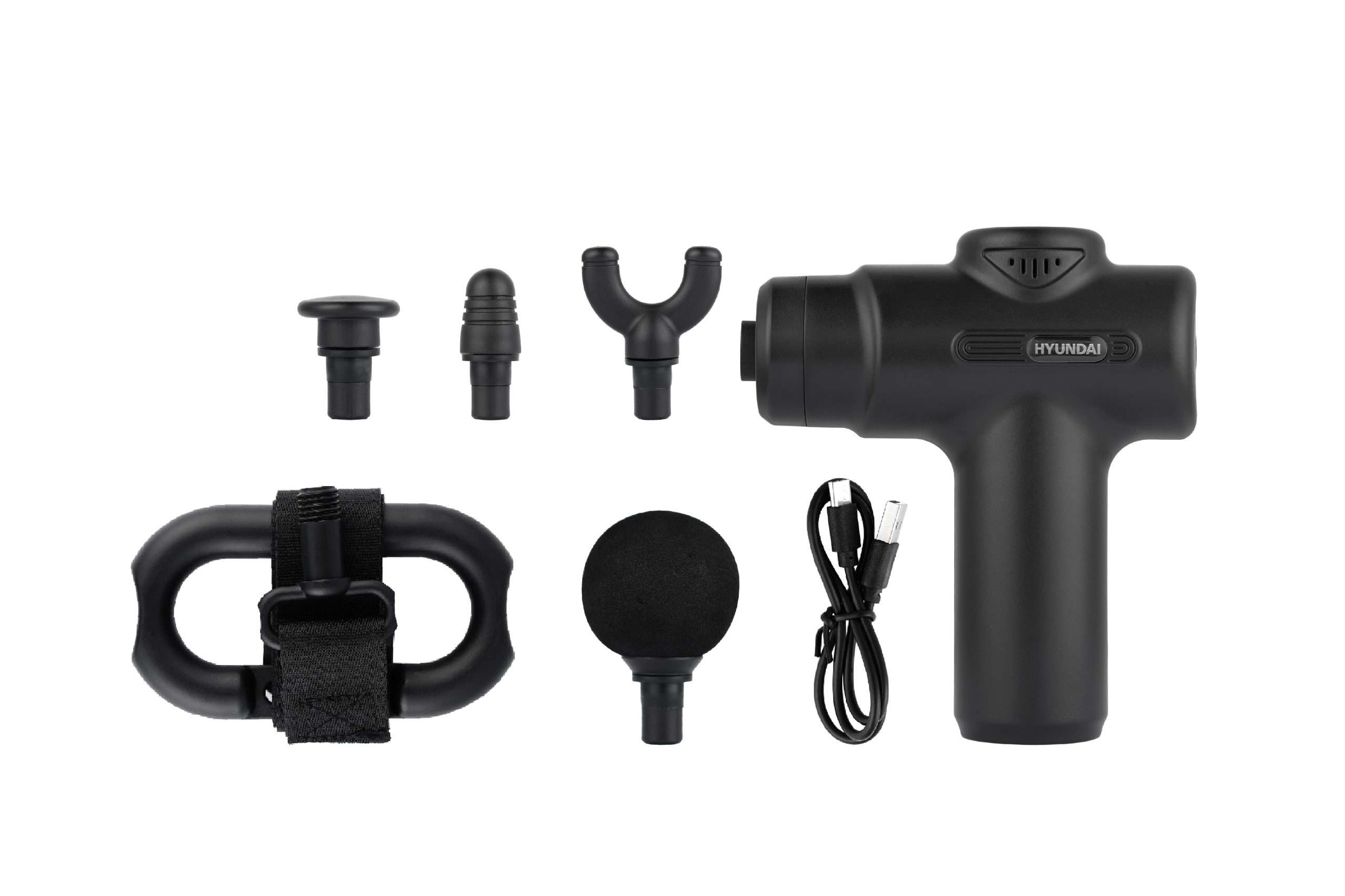 Hyundai Electronics massage apparaat met 4 opzetstukken en massageband