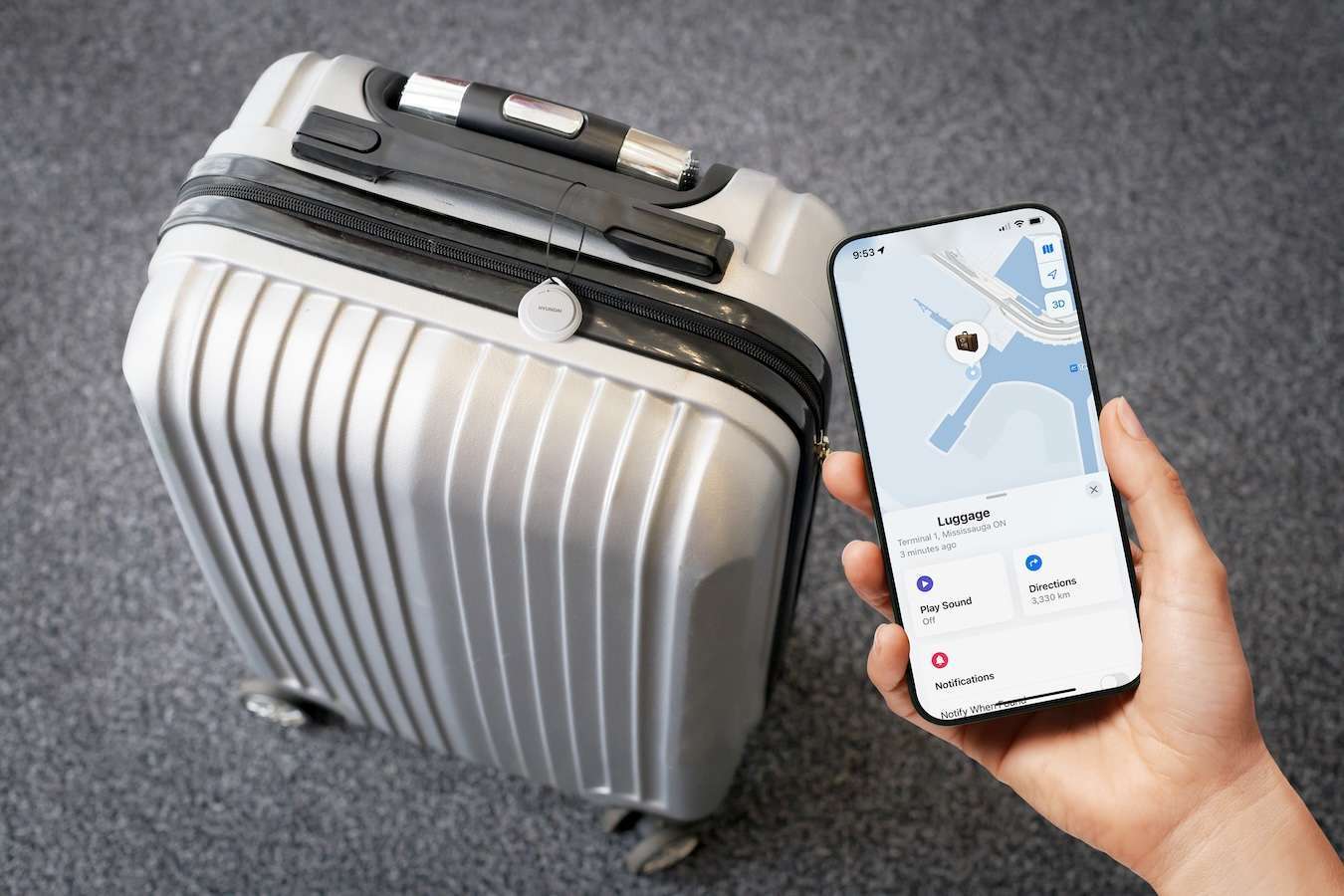 Hyundai Electronics slimme finder tags voor iOS