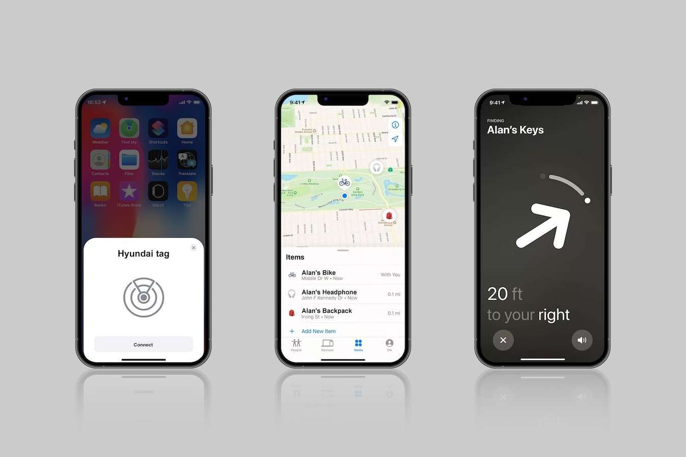 Hyundai Electronics slimme finder tags voor iOS