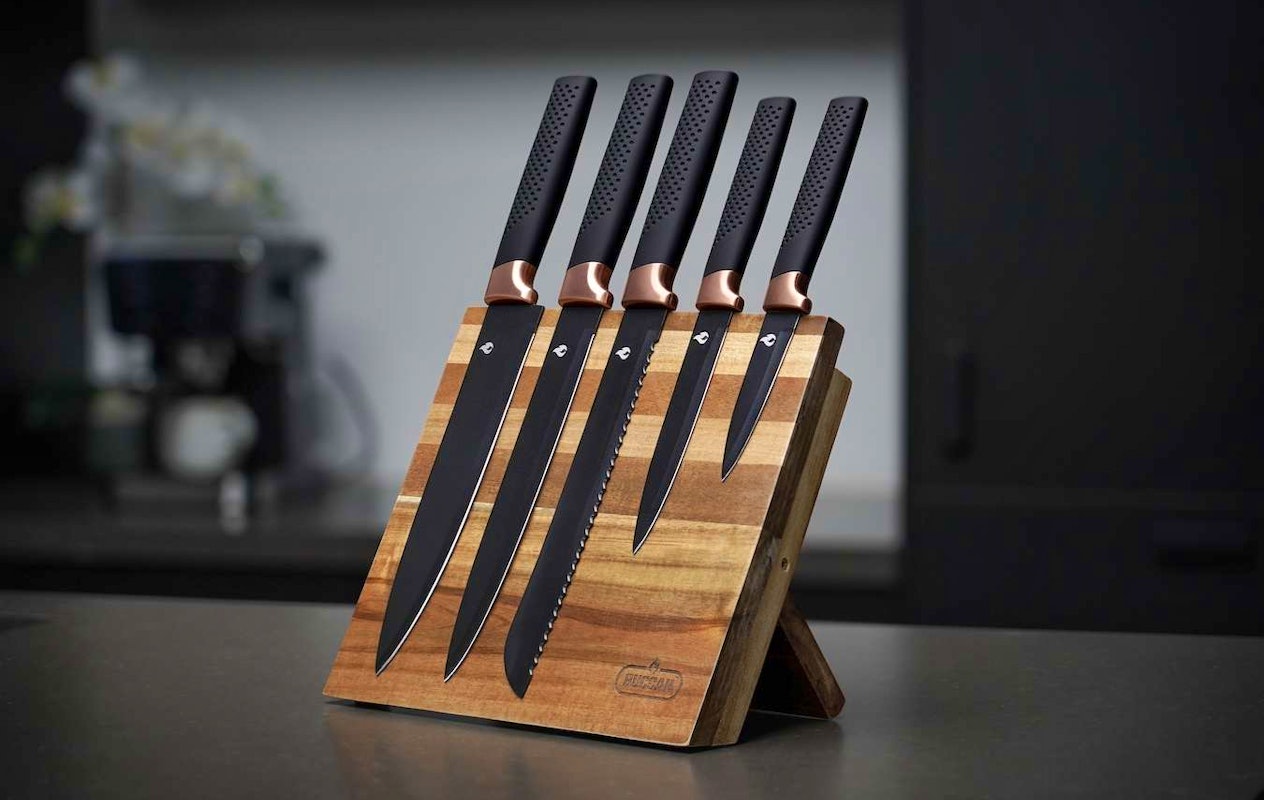 Buccan Cooking – Set de 6 couteaux avec support magnétique