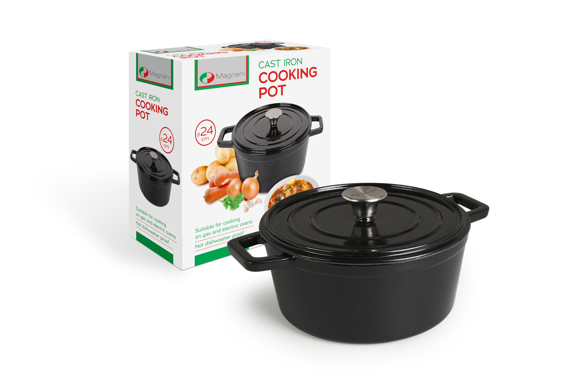 Magnani gietijzeren braadpan 24 cm