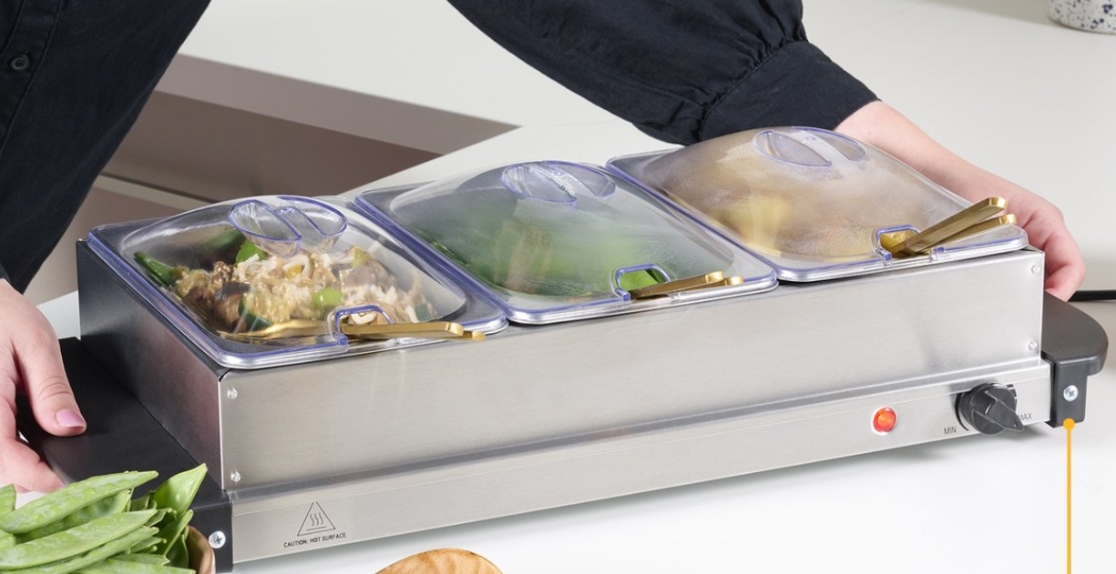 XL Buffetwarmer 3 bakken