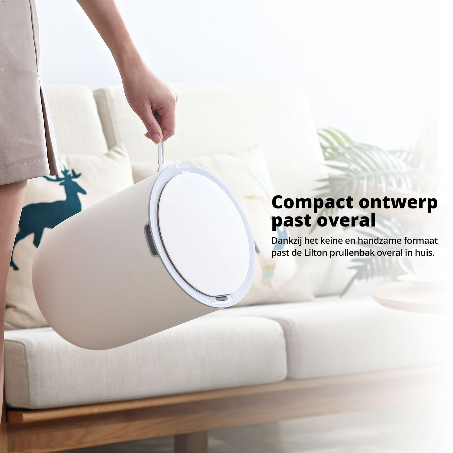 Prullenbak met bewegingssensor van FlinQ 8 L 