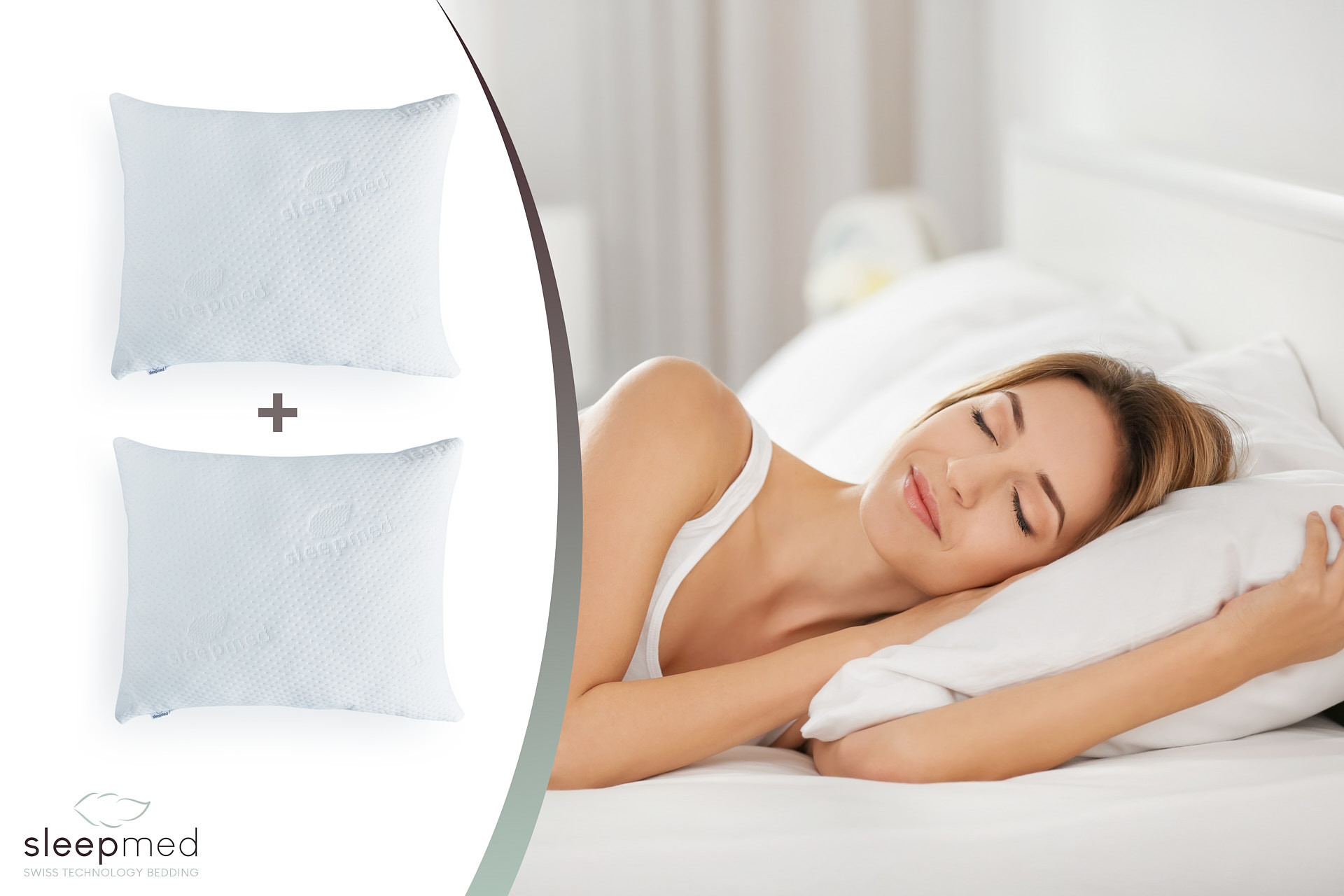 SleepMed memory foam kussen 2 stuks