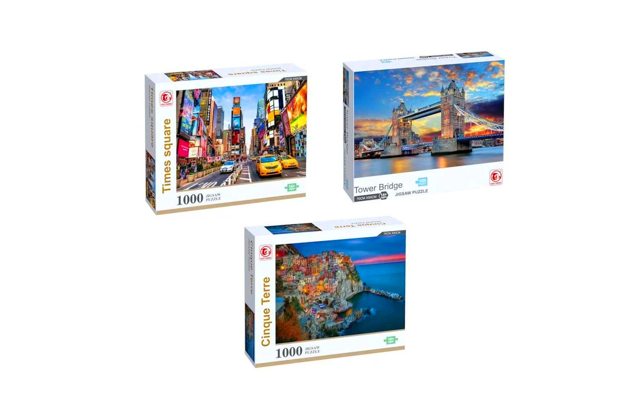 Feel Home - Set van 3 Puzzels - Wereldstad Editie