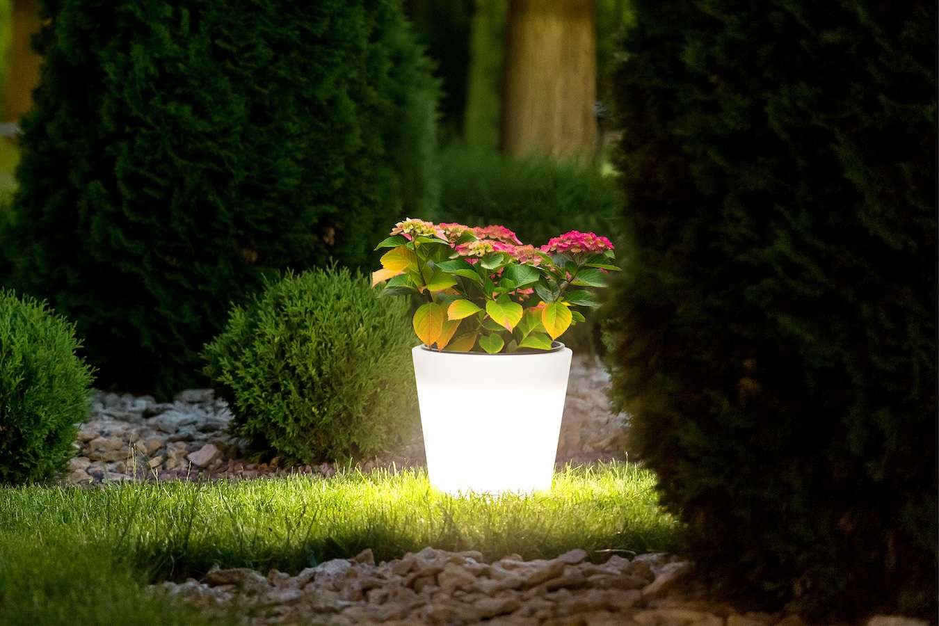 Hyundai Lighting - Solar LED Plantenpot voor buiten 