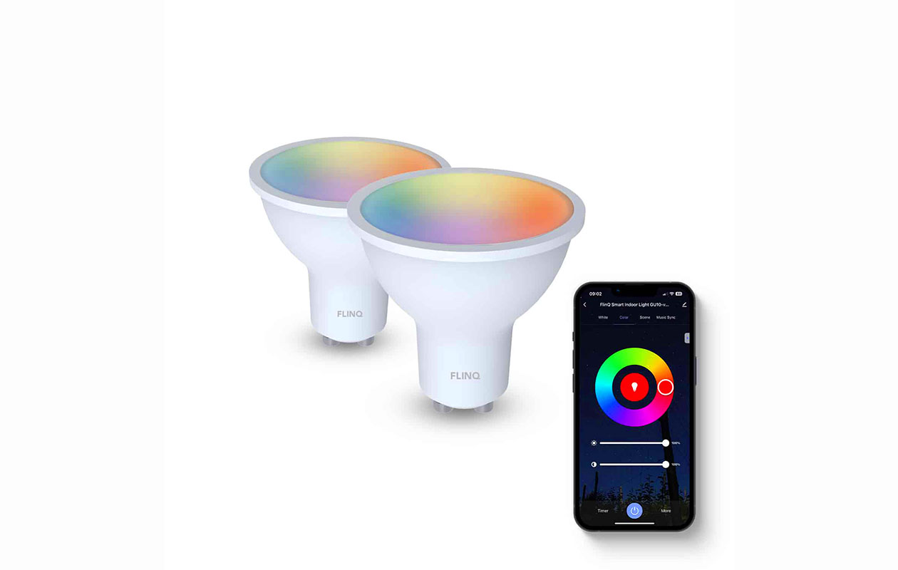 FlinQ Smart Indoor GU10 Spots 2-pack