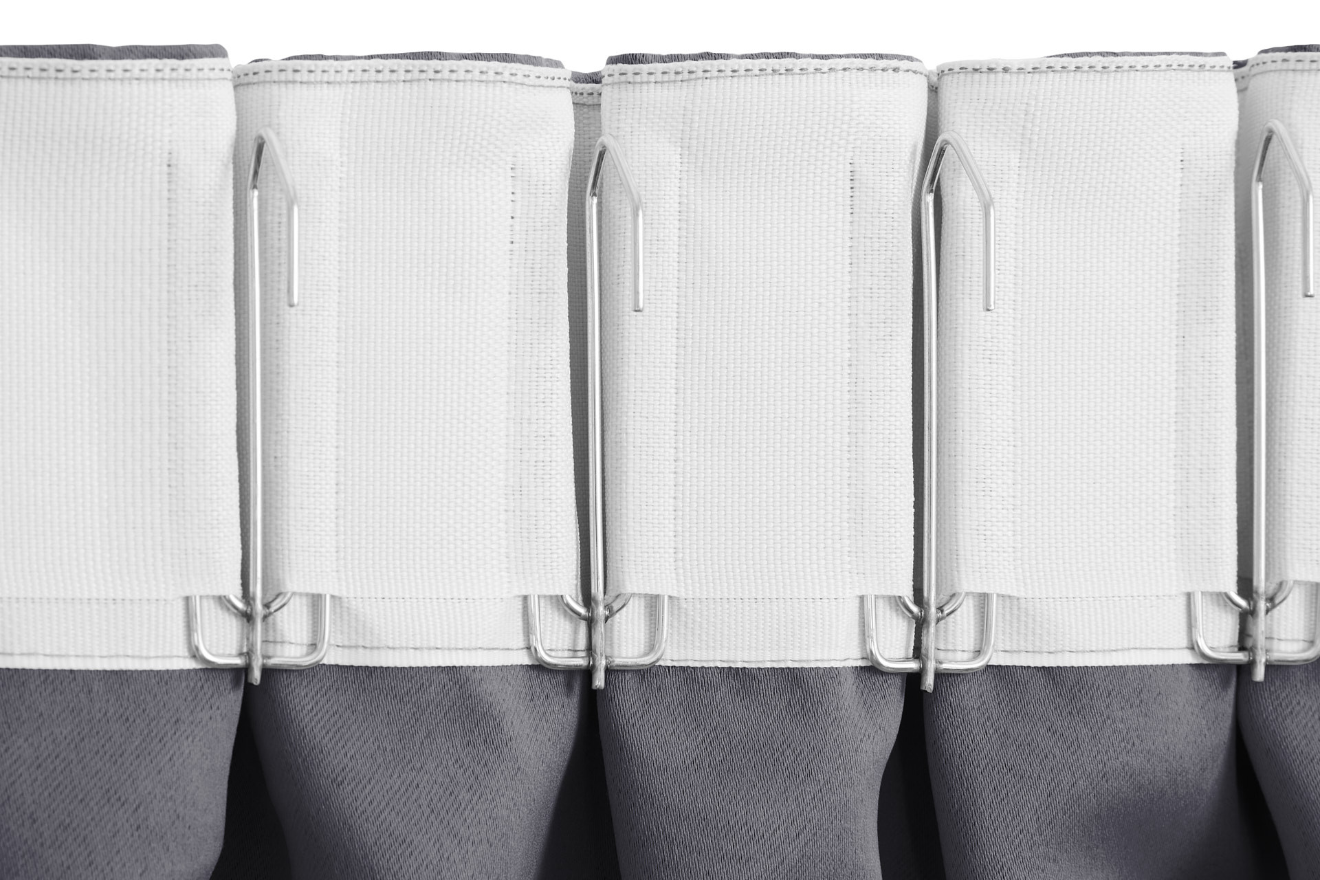 Gordijn - 150 x 250 cm - Haken - Grijs