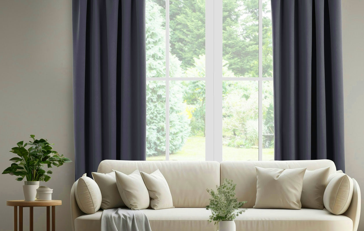 Gordijn - 150 x 250 cm - Haken - Grijs