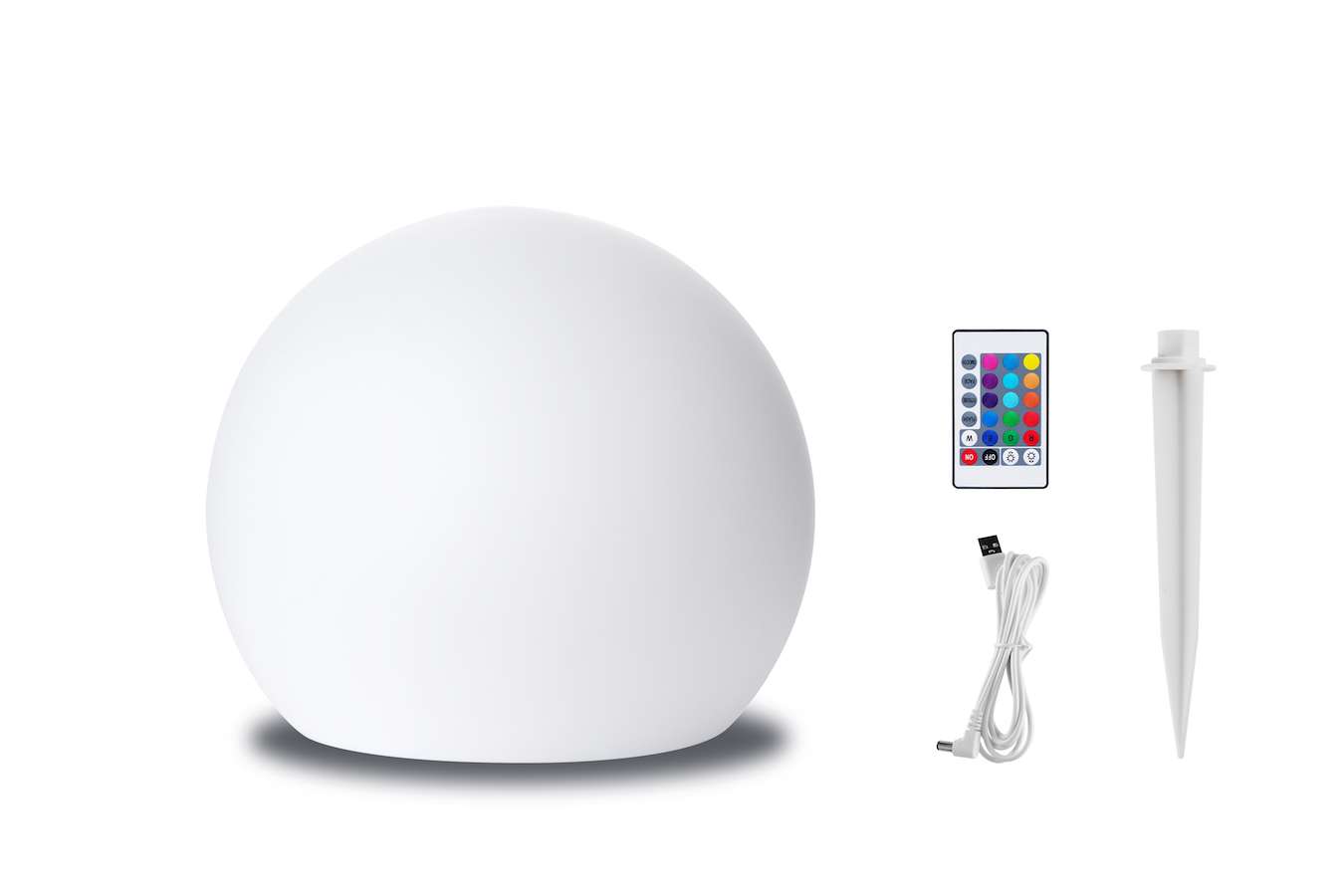 Hyundai Lighting - LED lichtbol met RGB op zonne-energie - 40 cm