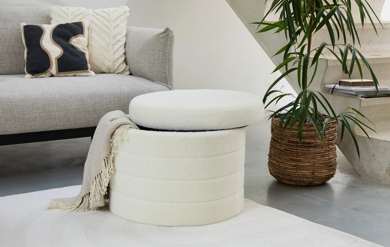 Lifa Living opbergpoef rond teddy