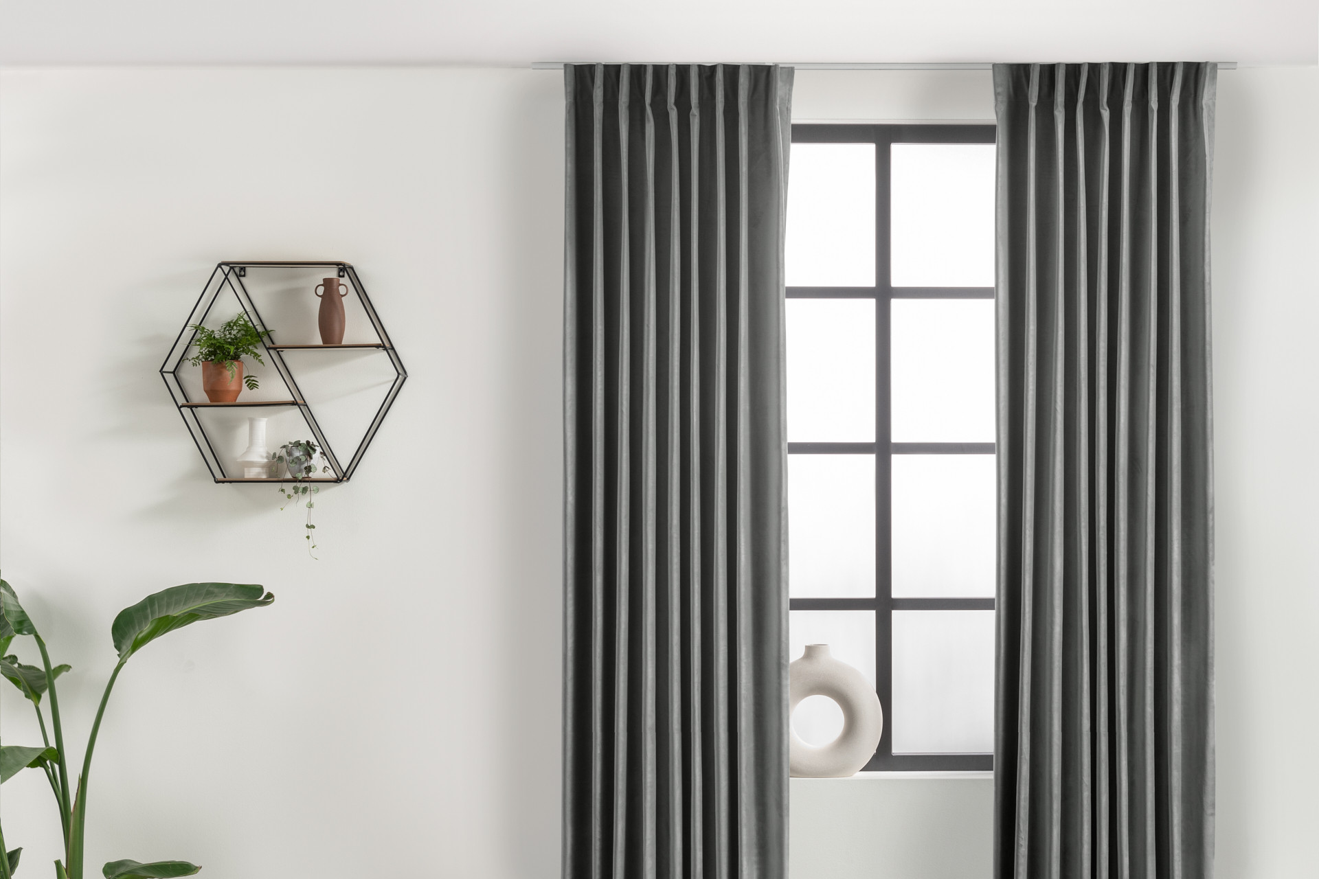 Lifa Living velvet gordijn haken 150 x 250 cm grijs